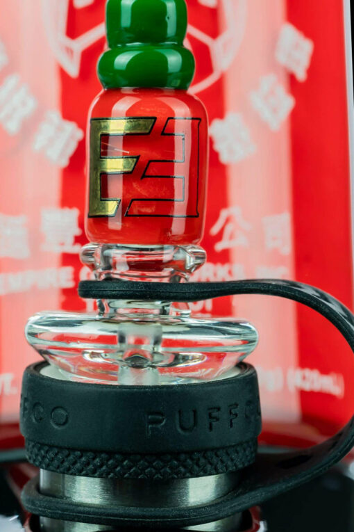Shop Empire Glassworks Sriracha Themed Carb Cap for Puffco Peak in australian