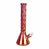 Shop Red Spiral Neck Glass Beaker Water Pipe | 14mm F in australian