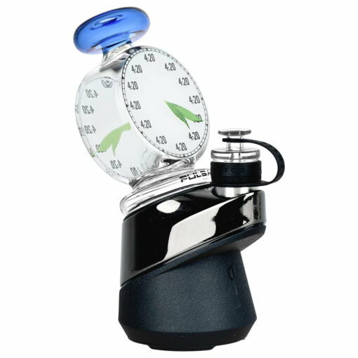 Shop Pulsar 420 Timepiece Bubbler Attachment For Puffco Peak / Pro - 4.25" / Blue in australian