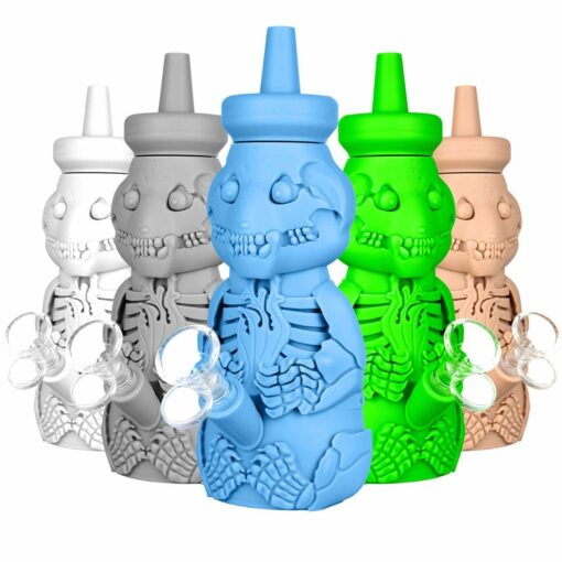 Shop Silicone Honey Bear Skeleton Bubbler in australian