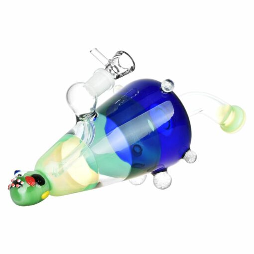 Shop Ghoulish Glow in the Dark Lazy Glass Water Pipe in australian
