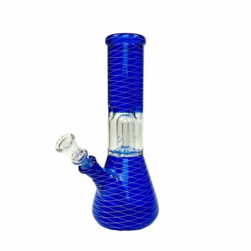 Shop Glass Bong Striped Dome Percolator 20cm Blue in australian