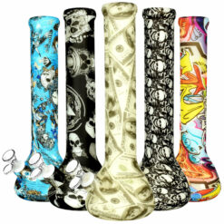 Shop Glow in the Dark Psychedelic Silicone Bong - Chemiluminescence in australian