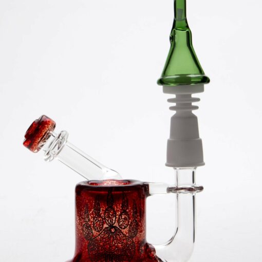 Shop Home Blown Glass Carb Cap Dabber - Green in australian