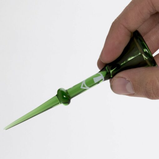 Shop Home Blown Glass Carb Cap Dabber - Green in australian