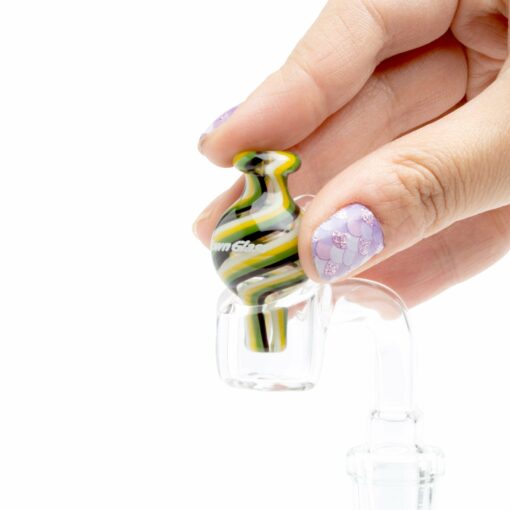 Shop Home Blown Glass Bubble Carb Cap - Ashanti in australian