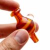 Shop Home Blown Glass Bubble Carb Cap - Fire Swirl in australian