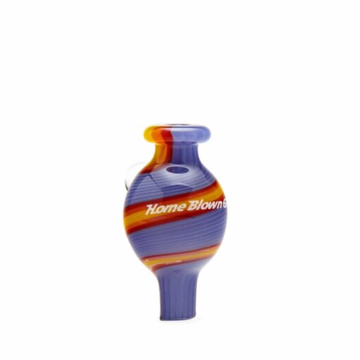Shop Home Blown Glass Bubble Carb Cap - Rainbow Swirl in australian