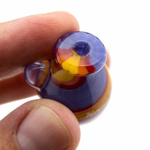 Shop Home Blown Glass Bubble Carb Cap - Rainbow Swirl in australian