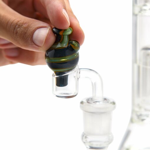 Shop Home Blown Glass Bubble Carb Cap - Indigo in australian