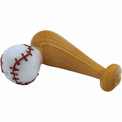 Shop LA Pipes The "420 Stretch" Bat & Baseball Glass Pipe in australian