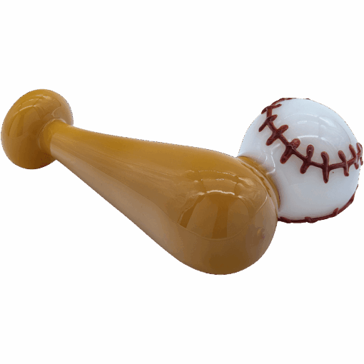 Shop LA Pipes The "420 Stretch" Bat & Baseball Glass Pipe in australian