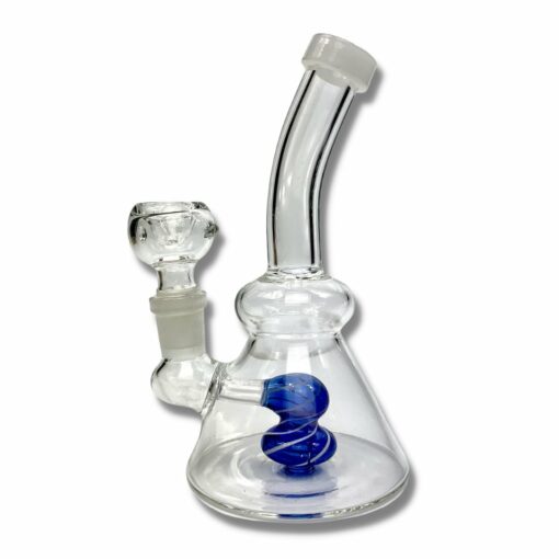 Shop Lollipop Perc Dab Rig and Bong Blue and White 16cm in australian