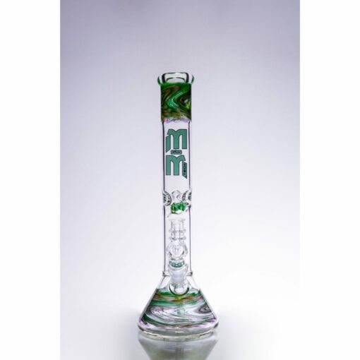 Shop Waterpipe Beaker With Gold Swirl and Percolator in australian
