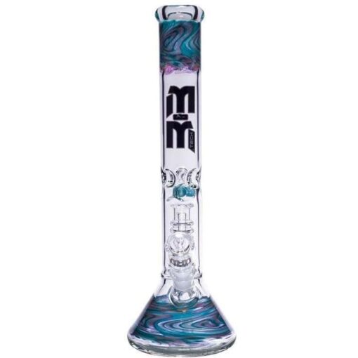 Shop Waterpipe Beaker With Gold Swirl and Percolator in australian