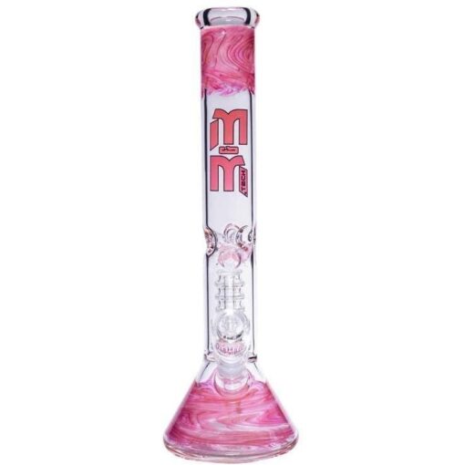 Shop Waterpipe Beaker With Gold Swirl and Percolator in australian