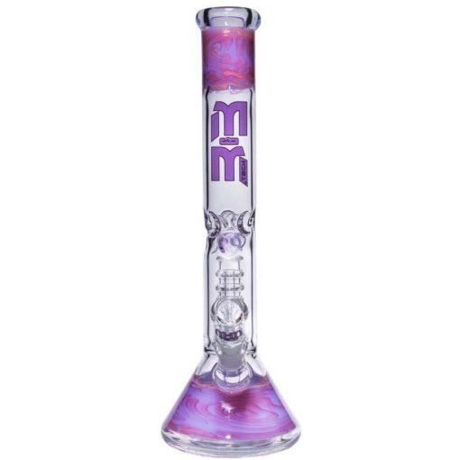 Shop Waterpipe Beaker With Gold Swirl and Percolator in australian
