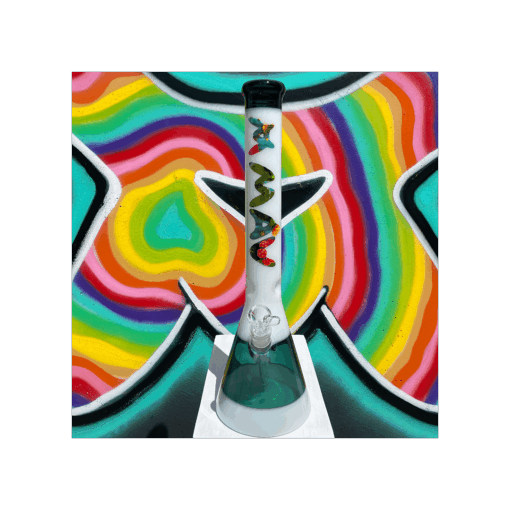 Shop 18" Cactus Teal & White Beaker Bong in australian