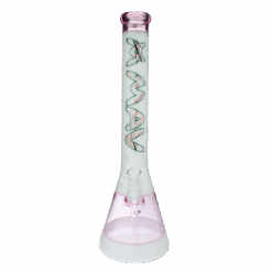 Shop 18" Pink Cherry Blossom 2 Tone Beaker Bong in australian