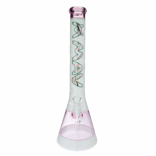 Shop 18" Pink Cherry Blossom 2 Tone Beaker Bong in australian