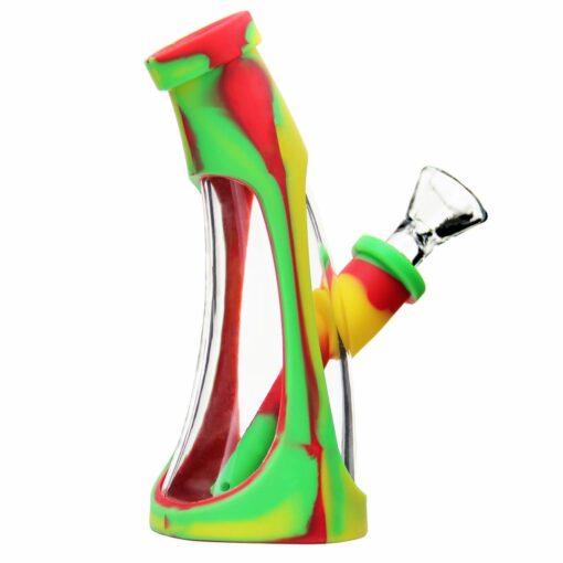 Shop PILOT DIARY Silicone Glass Mini Horn Bong w/ Ice Catcher - 14mm Female Joint in australian