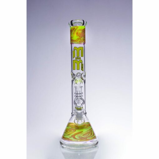 Shop Waterpipe Beaker With Gold Swirl and Percolator in australian