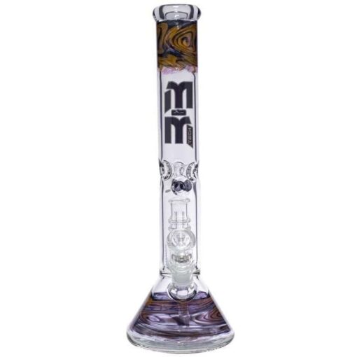 Shop Waterpipe Beaker With Gold Swirl and Percolator in australian