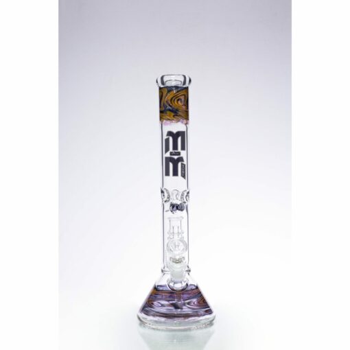 Shop Waterpipe Beaker With Gold Swirl and Percolator in australian