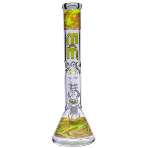 Shop Waterpipe Beaker With Gold Swirl and Percolator in australian