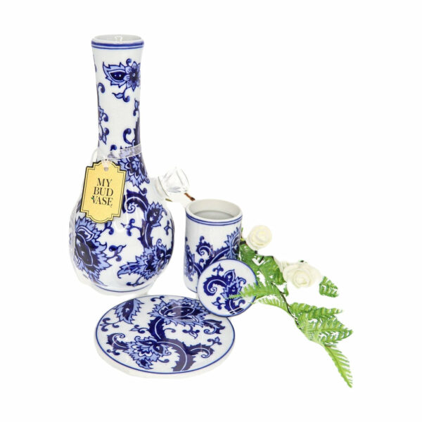 Shop My Bud Vase "Joy" Porcelain Bong Set with Stash Container & Coaster in australian