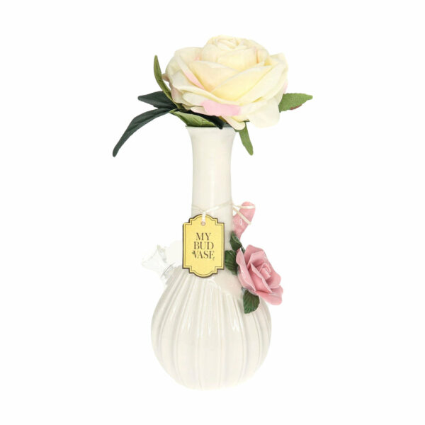 Shop My Bud Vase "Rose" Porcelain Bong - Vintage Elegance in Pink/Ivory in australian