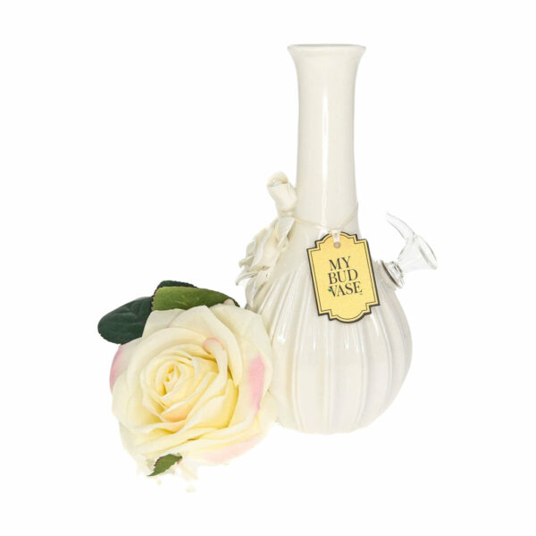 Shop My Bud Vase "Rose" Porcelain Bong - Vintage Elegance in Pink/Ivory in australian