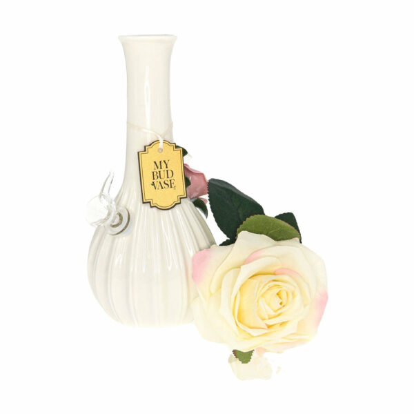 Shop My Bud Vase "Rose" Porcelain Bong - Vintage Elegance in Pink/Ivory in australian
