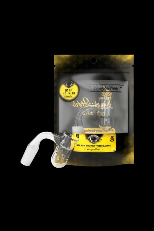 Shop Honeybee Herb Splash Bucket Whirlwind Quartz Banger - Black Line in australian