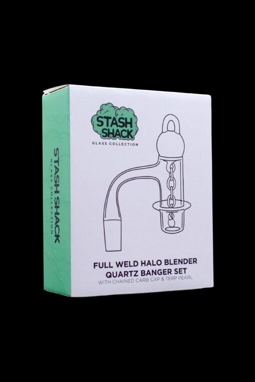 Shop The Stash Shack Full Weld Halo Blender Quartz Banger Set in australian