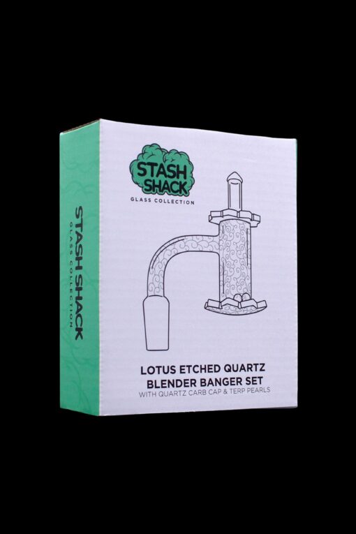 Shop The Stash Shack Lotus Etched Quartz Blender Banger Set in australian