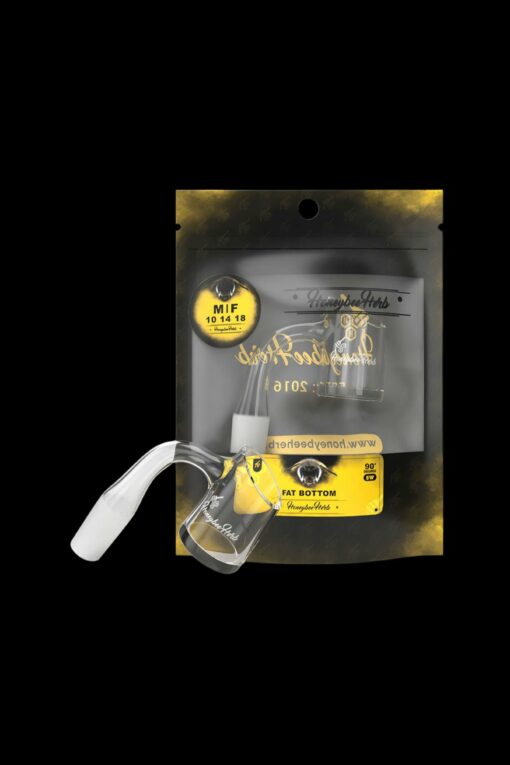 Shop Honeybee Herb Fat Bottom Quartz Banger - Black Line in australian