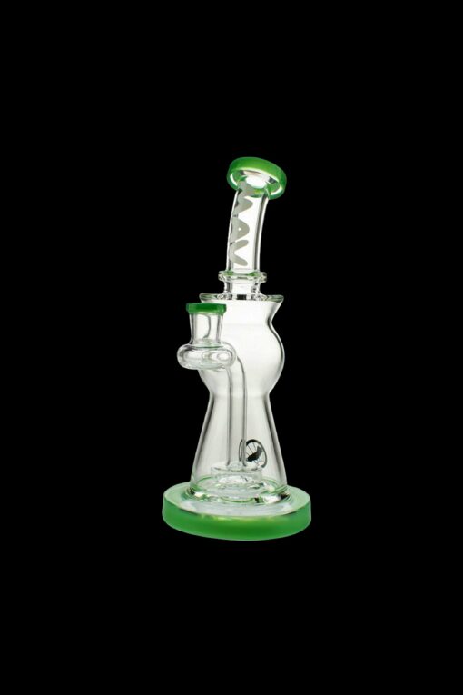 Shop MAV Glass Beam Puck Perc Bent Neck Water Pipe in australian