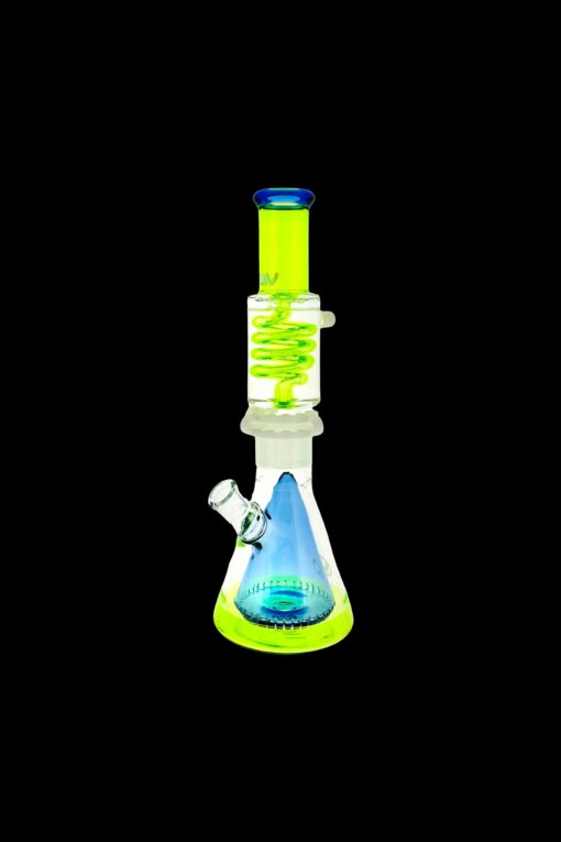 Shop MAV Glass Oversized Slitted Pyramid Beaker Freezable Coil System in australian