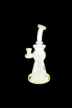 Shop MAV Glass Beam Puck Perc Bent Neck Water Pipe in australian