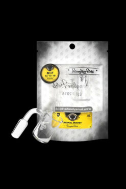 Shop Honeybee Herb Original Bucket Quartz Banger - White Line in australian