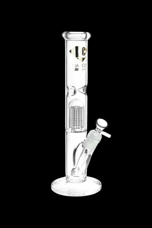 Shop Diamond Glass Gold Pearl 8-Arm Perc Water Pipe in australian