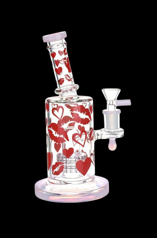 Shop Lipstick Kiss Glass Water Pipe in australian