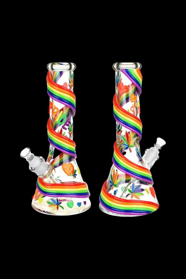 Shop Rainbow Pride Glow In The Dark Water Pipe in australian