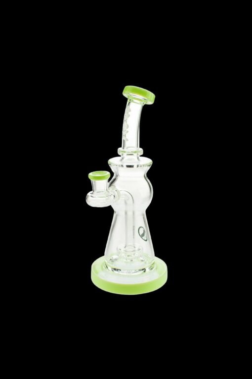 Shop MAV Glass Beam Puck Perc Bent Neck Water Pipe in australian