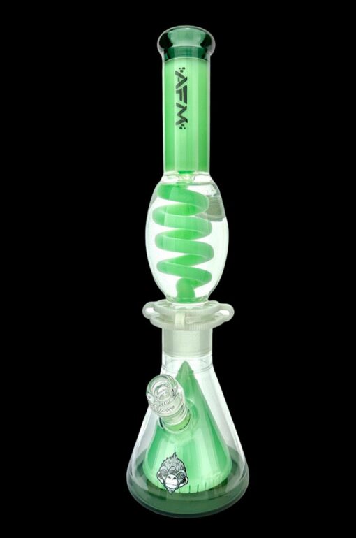 Shop AFM Glass UFO Pyramid Glass Freezable Coil Beaker Bong in australian