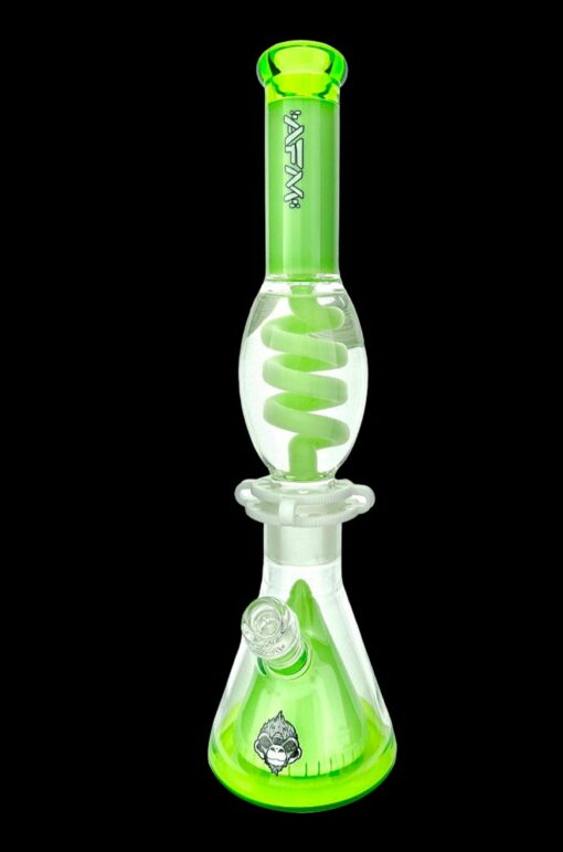 Shop AFM Glass UFO Pyramid Glass Freezable Coil Beaker Bong in australian