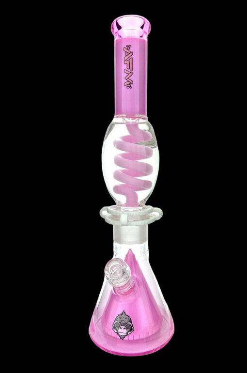 Shop AFM Glass UFO Pyramid Glass Freezable Coil Beaker Bong in australian