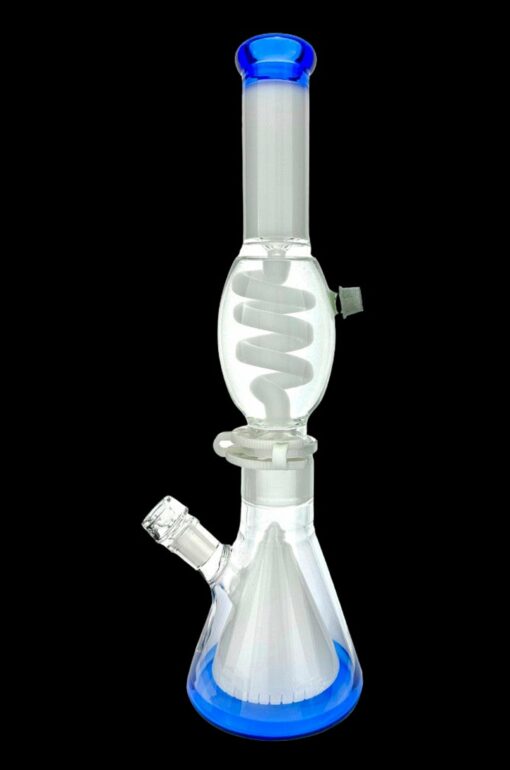 Shop AFM Glass UFO Pyramid Glass Freezable Coil Beaker Bong in australian
