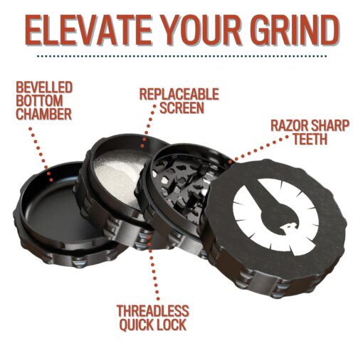 Shop 4 Piece Large Flat Top Grinder in australian